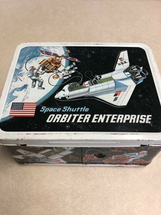 1977 Space Shuttle Orbiter Enterprise Metal Lunch Box & Matching Thermos