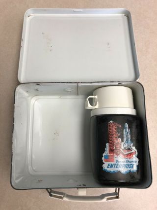 1977 Space Shuttle Orbiter Enterprise Metal Lunch box & matching Thermos 2