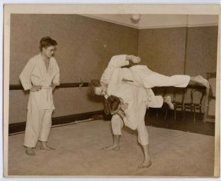 1938 Oxford University Ju - Jitsu Training For Varsity Match Press Photo