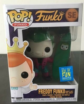 Funko Pop Fundays Box Of Fun 2019 Freddy Funko As Surf’s Up Joker Sdcc Le 3000