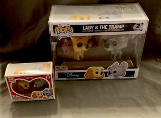 Funko Pop Disney Lady And The Tramp Hot Topic Exclusive 2 Pack & Pocket Pop Set