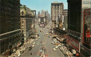 C1950s Times Square,  Little Lulu Kleenex Sign,  York Postcard