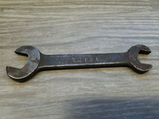 Vintage Ford 9/16 " X 5/8 " Open End Wrench Usa Stamped M