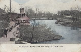 Cen St Louis Mi The Magnetic Mineral Spring A 1000 Footer Along The Pine River