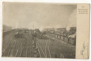 East Altoona Railroad Yards Altoona Pa Vintage Railroad Pennsylvania Postcard 2