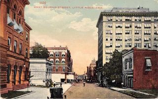 Little Rock Arkansas West Second Street Antique Postcard J51712