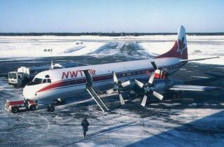 Airline Issued Postcard - Nwt Air (canada) L - 188 Electra