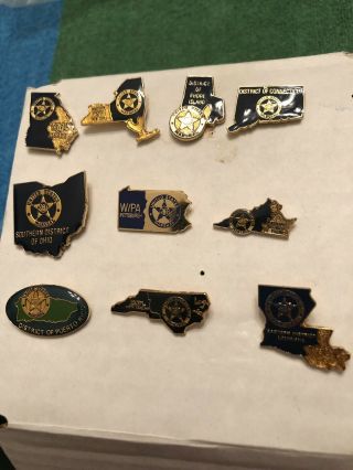 Awesome & Federal Police Marshals Pin Kit 10 Pins All Different Pins