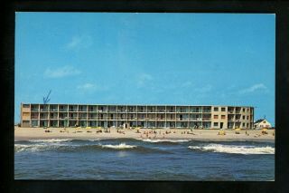 Motel Hotel Postcard Maryland Md Ocean City Stardust Motel Quality Courts Chrome