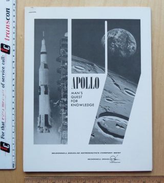 Apollo 17 Mans Quest For Knowledge Md Flight Plan Brochure Fold Out Mission