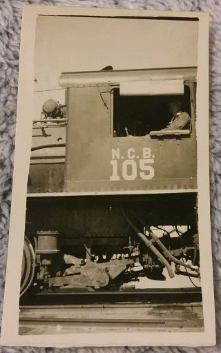 Rare Vintage Old 1930 Photo Ncb Nevada Copper Belt Railroad Train Engine No.  105