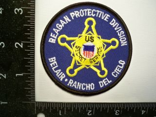 Federal Secret Service Usss Potus Reagan Security Prot Div Patch Ca Police Locat