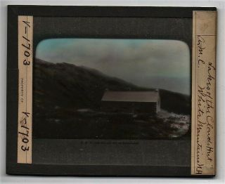 1920s Lakes Of The Clouds Hut White Mountain Notch,  N.  H.  Glass Lantern Slide