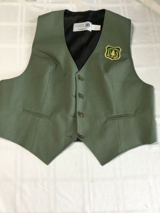 Lion Forest Service Us Department Of Agriculture Uniform Vest W/ Patch