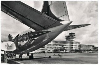 Postcard Air France Vickers Viscount Zurich Airport Aviation Airline Airways