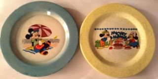 Mickey Mouse: Set Of Two Collectors Plates