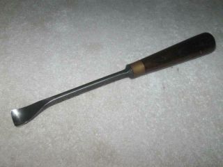 Vintage D.  R.  Barton Front Bent Wood Carving Spoon Bit Gouge,  7/8 " Wide,  28 Sweep