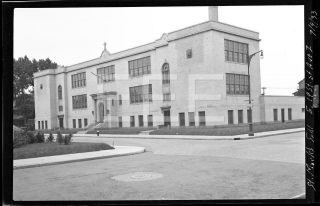 1933 St Marks School E19th St @ Av L Staten Island Nyc Old Photo Negative T286