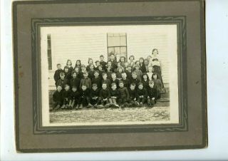 Antique Cabinet Photo Elementary School Class & Teacher Students
