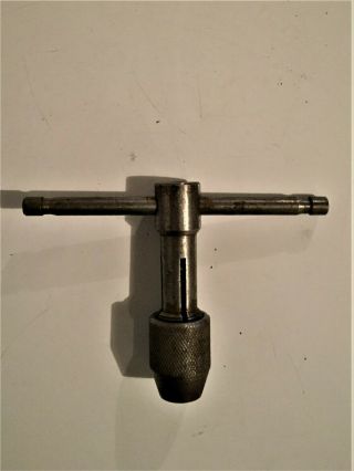Vintage T - Handle Thread Tap Wrench For 1/2 " - - 7/16 " - - 3/8 " Shanks
