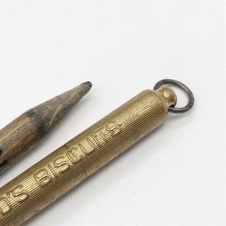 VINTAGE EARLY CRAWFORDS BISCUITS ADVERTISING PENCIL FOB PENDANT 4
