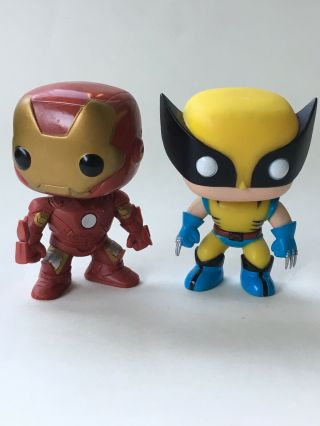 Iron Man 11 Wolverine Funko Pop Avengers Loose No Box Mini Bobble Heads 4 Inch