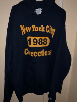 YORK CITY CORRECTION DEPARTMENT 1988 Vintage Champion Sweatshirt Hoodie XL 5