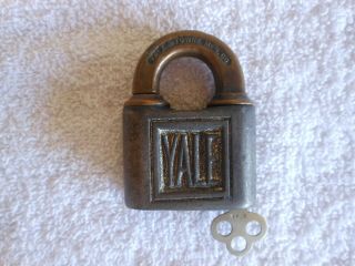 Vintage Yale Lock With Key Made Conn.  Usa