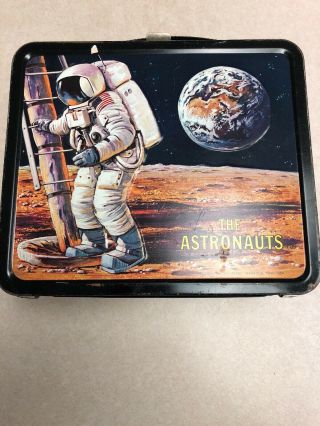 1969 The Astronauts Lunchbox With Thermos Space Apollo 11 Mission