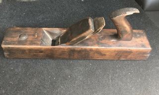 Antique Wood Wooden Block Plane Planer 16 " Long F.  Holmes Ohio Tool Co.  15