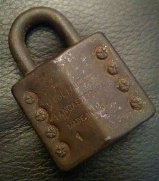 Vintage Antique Rustic Reese Padlock Lock No Key Made In Usa