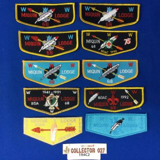 Boy Scout Oa Miquin Lodge 68 10 Order Of The Arrow Pocket Flap Patches