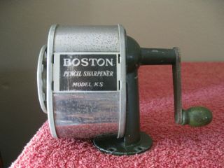Vintage Boston Ks Metal 8 Hole Pencil Sharpener,  Wall Or Desk Mount