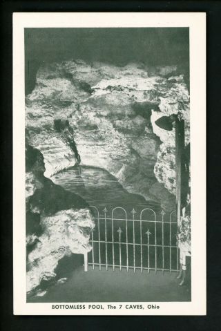 Ohio Oh Vintage Postcard The 7 Caves,  Bottomless Pool Bainbridge