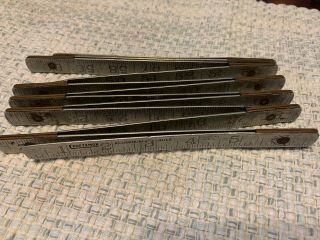 Antique vintage metal folding ruler 2