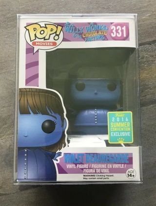 Funko Pop Willy Wonka Sdcc 2016 Exclusive Violet Beauregarde Rare W/ Protector