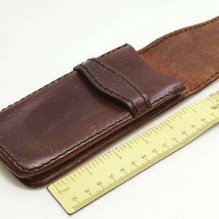 LEATHER PEN CASE for 5 fountain pen ballpoint VINTAGE 1980 ' s Hungary 2