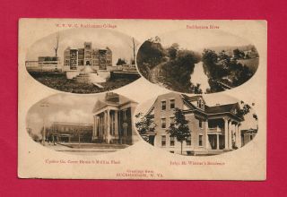 Buckhannon,  Wv,  Multiview Postcard Including Upshur County Court House,  1912,  Vf