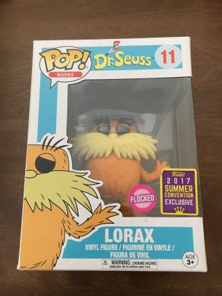 The Lorax (flocked) Funko Pop Figure - Dr.  Seuss - 2017 Sdcc Exclusive