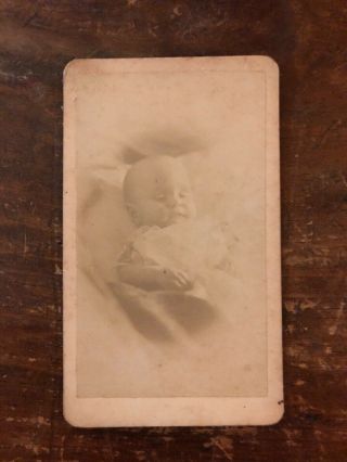 Antique Victorian Cabinet Card Post Mortem Infant 1890s