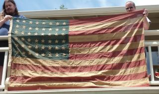 Vintage Bulldog Bunting American Flag 48 Star Cotton 5 ' x 8 ' 2