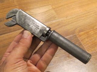 Unusual Small Old/vtg “boos Co.  ” Adjustable Wrench Antique/rare Bike Farm Tool
