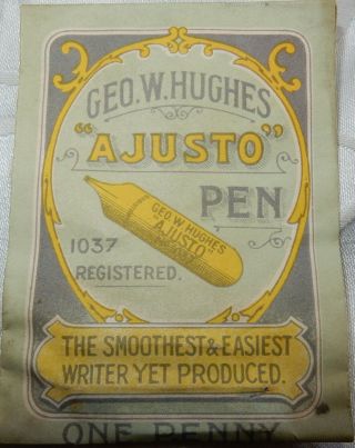 Antique Geo W Hughes Adjusto Dip Pen Nibs Packet écriture Plume