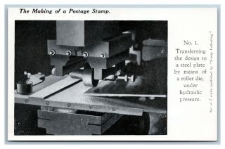 Uk The Making Of A Postage Stamp No.  1 Transferring Design To Plate Circa 1905