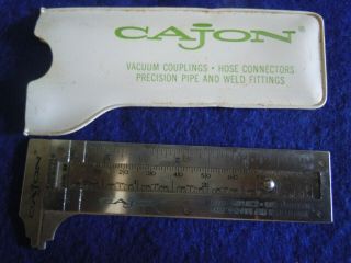 Vintage 1969 Cajon Executive Pocket Chum Caliper Made In Usa Stainless Steel