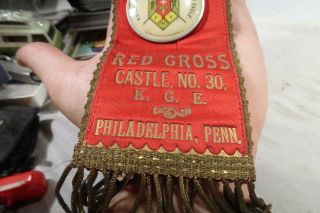 g Knights of the Golden Eagle Red Cross Castle Philadelphia Pa Ribbon 1893 4
