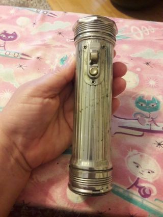 Vintage Aluminum Bright Star Flash Light Made In The Usa No10 Unit Cell
