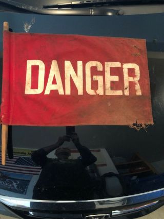 Vintage Red Danger Flag
