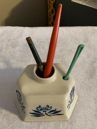 Vintage Fine China Ink Well With Dip Pens