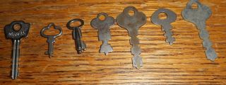 7 Vintage Keys 1 Marked Master Lock Rest Unmarked